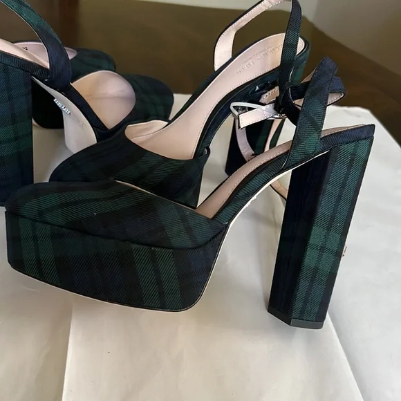 Antonio Melani x Born on Fifth Liv Tartan Plaid Closed Toe Platform Dress Pumps - Picture 7 of 12